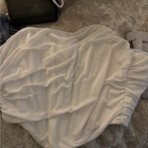 Elegant White Ruched Top